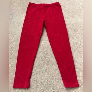 girl’s size S (6/6X) Falls Creek sparkly red stretch pull-on pants